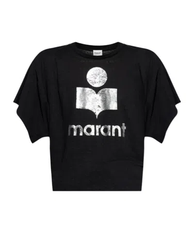 Isabel Marant Étoile Short Sleeve T-shirt In Black