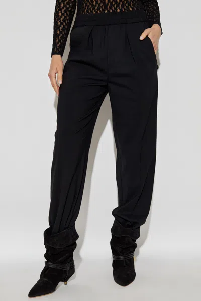 Isabel Marant Elastic Waist Casual Pants In Black