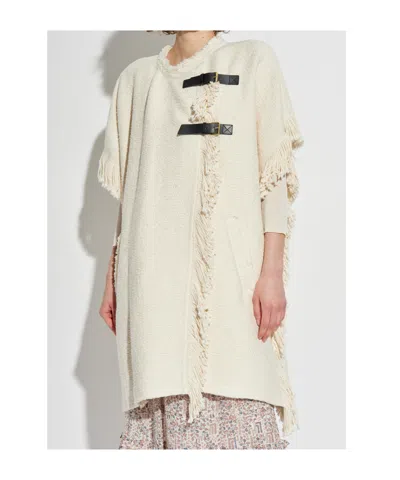 Isabel Marant Round Neck Cape In Neutral