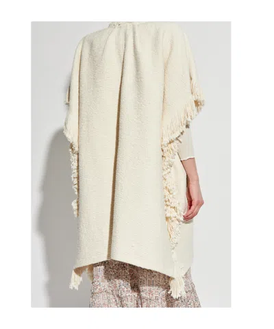 Isabel Marant Round Neck Cape In Neutral