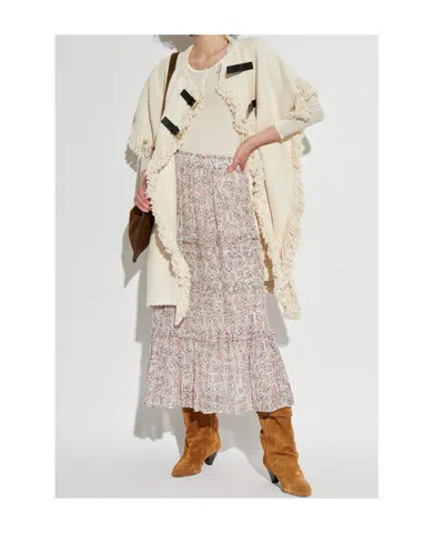 Isabel Marant Round Neck Cape In Neutral