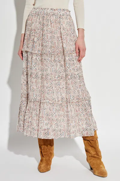 Isabel Marant Étoile Diya Midi Skirt In Nude