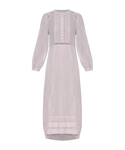 Isabel Marant Étoile Openwork-lace Midi Dress In Pink