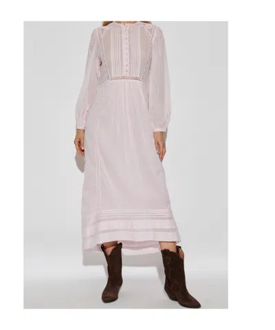 Isabel Marant Étoile Openwork-lace Midi Dress In Pink