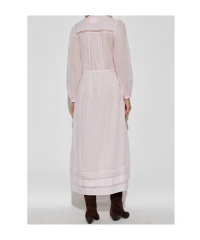 Isabel Marant Étoile Openwork-lace Midi Dress In Pink