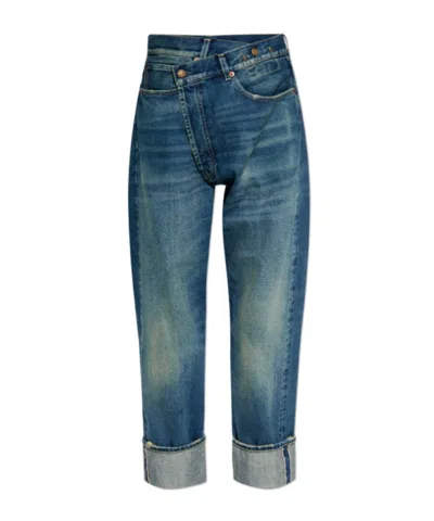 R13 Denim Trousers With Belt Loops In Blue