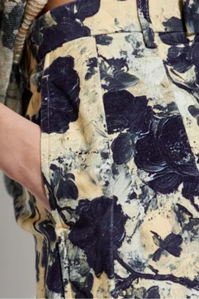 R13 Floral Print Track Pants In Black