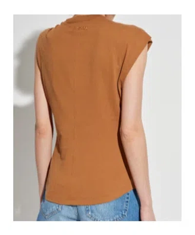 Isabel Marant Nayda Knotted Cotton-jersey Top In Brown