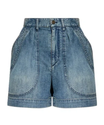 Isabel Marant Étoile Belt Loop Shorts In Blue