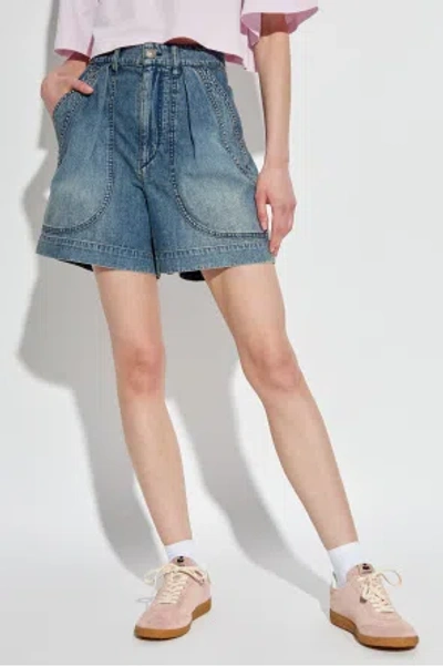 Isabel Marant Étoile Belt Loop Shorts In Blue