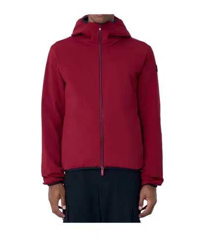 Moncler Batisse Hooded Short Down Jacket In Red