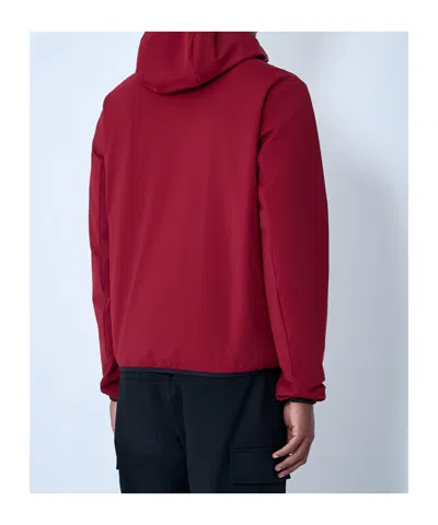 Moncler Batisse Hooded Short Down Jacket In Red