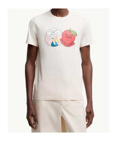 Moncler T-shirt En Coton X Gilga Farm By Donald Glover In Neutral