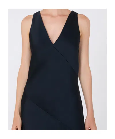 Max Mara Envers Satin Slip Dress In Black