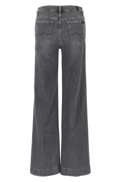7 For All Mankind Denim Trousers With Belt Loops In Multi