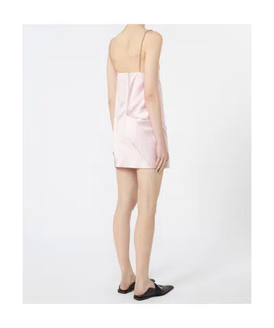 Sportmax Bias Pleated Mini Dress In Pink