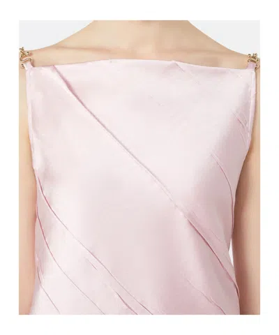Sportmax Bias Pleated Mini Dress In Pink