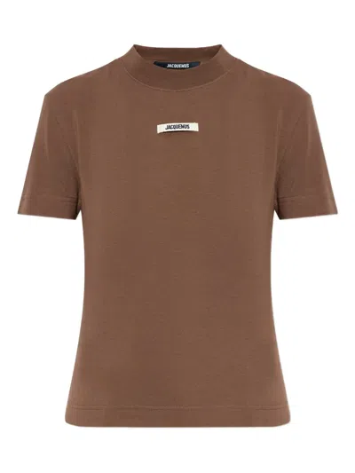 Jacquemus The Gros Grain T-shirt In Brown