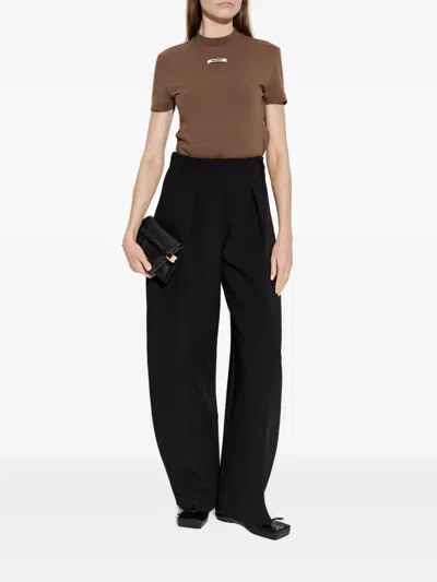 Jacquemus The Gros Grain T-shirt In Brown