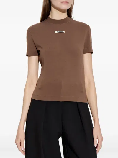 Jacquemus The Gros Grain T-shirt In Brown