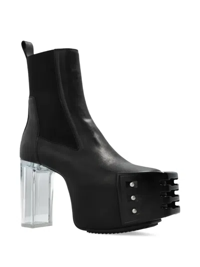Rick Owens 120mm Grilled Platform Leather Boots