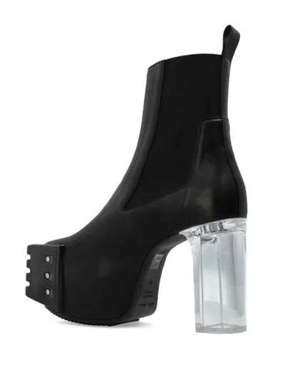 Rick Owens 120mm Grilled Platform Leather Boots