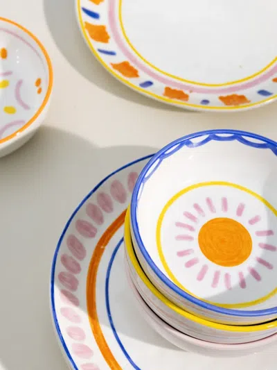 &k Amsterdam Boavista Hand-painted Bowls (set Of Four)