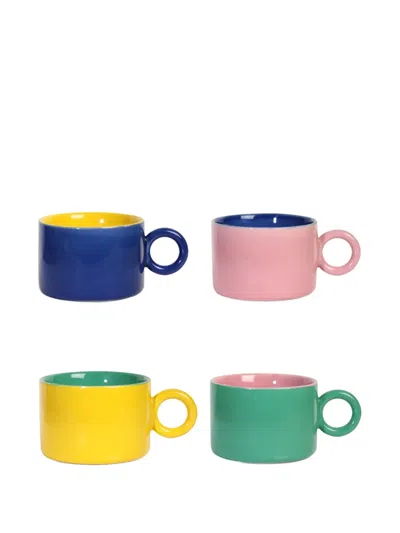 &k Amsterdam Chiquito Two-tone Mugs (set Of Four)