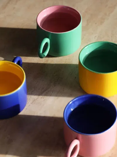 &k Amsterdam Chiquito Two-tone Mugs (set Of Four)