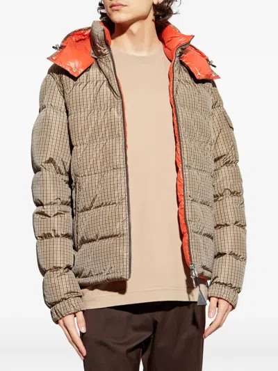 Moncler Jonage Reversible Padded Jacket In Brown