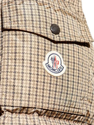 Moncler Jonage Reversible Padded Jacket In Brown