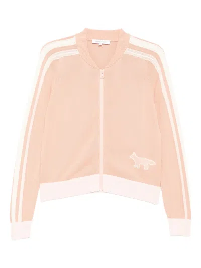 Maison Kitsuné Flash Fox Zipped Blouson In Pink