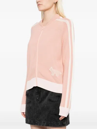 Maison Kitsuné Flash Fox Zipped Blouson In Pink