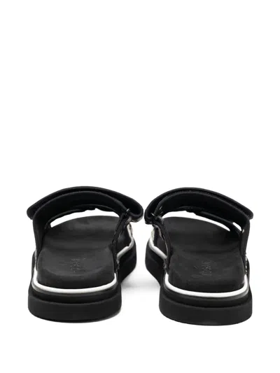 Hogan Double-strap Flat Sandals In Black