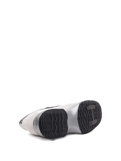 Hogan Interactive Allacciato Metallic-panel Suede Sneakers In Gray