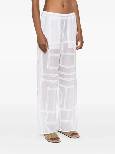 Totême Toteme Monogram Crochet Pants