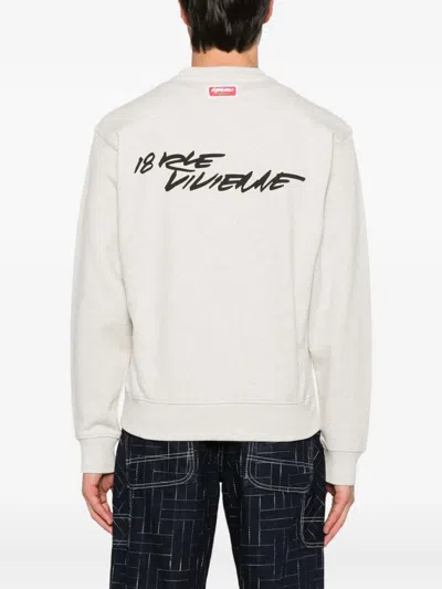 Kenzo Relaxed Fit Futura Classic Sweatshirt With Vibrant Graphic In White