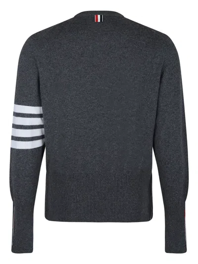 Thom Browne Dark Gray Wool 4-bar Sweaters