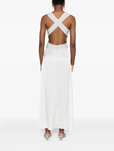 Mariuccia Milano Cross-back Maxi Dress In White