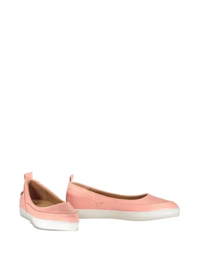 Moschino Logo-plaque Ballet Flats In Pink