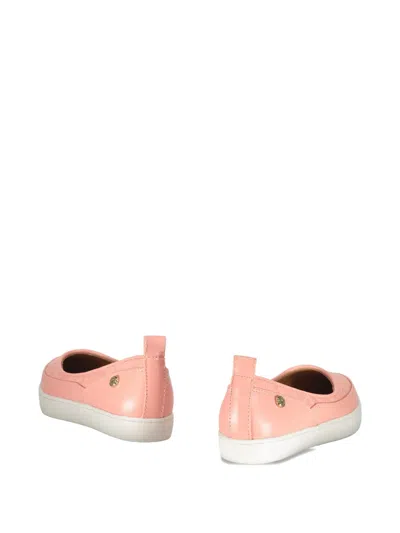 Moschino Logo-plaque Ballet Flats In Pink