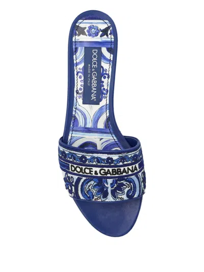 Dolce & Gabbana Flat Sandals  Woman Color Blue In Blue