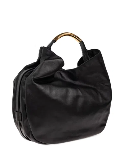 Moschino Single Handle Tote Bag In Black