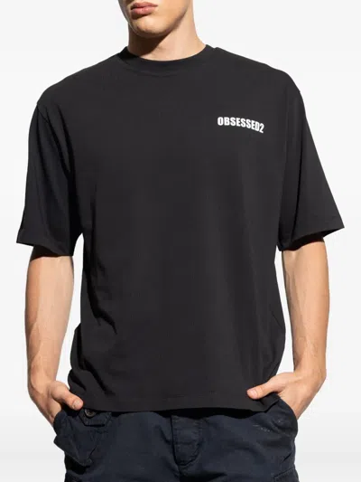 Dsquared2 Logo-print Cotton T-shirt In Black