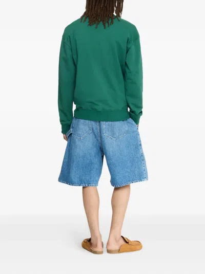 Jw Anderson Crew Neck Long Sleeves Sweatshirt In Green