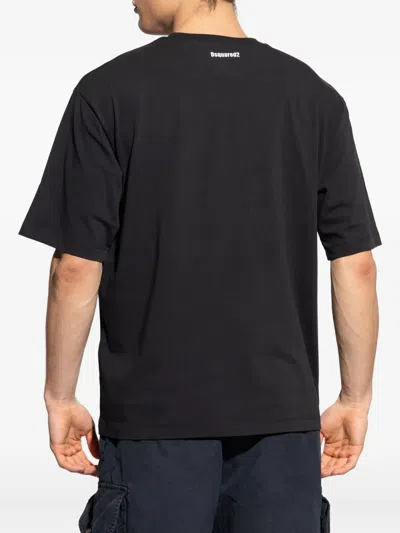 Dsquared2 Logo-print Cotton T-shirt In Black