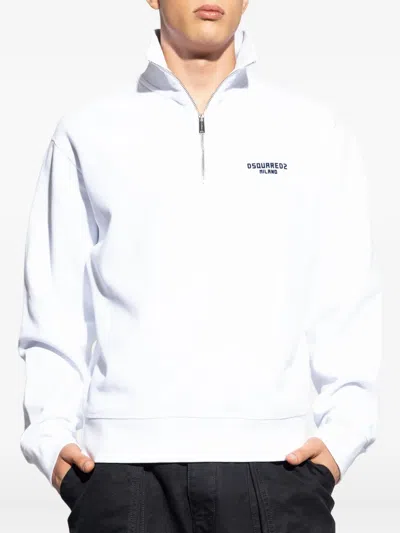 Dsquared2 Zip-up Sweatshirt In White
