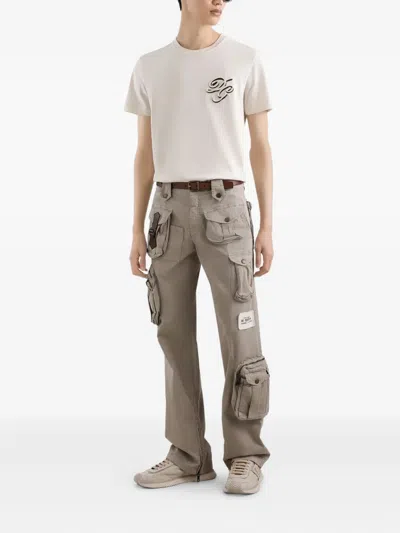 Dolce & Gabbana T-shirt Mit Logo-applikation In White