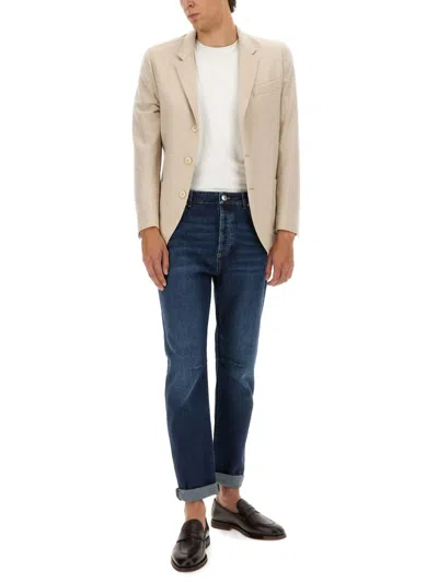 Brunello Cucinelli Relaxed-fit Jeans With Rolled Cuffs In Blue