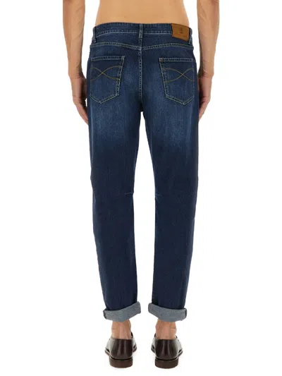 Brunello Cucinelli Relaxed-fit Jeans With Rolled Cuffs In Blue